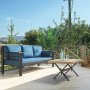 Kappis 3-seters utesofa - Svart/bl