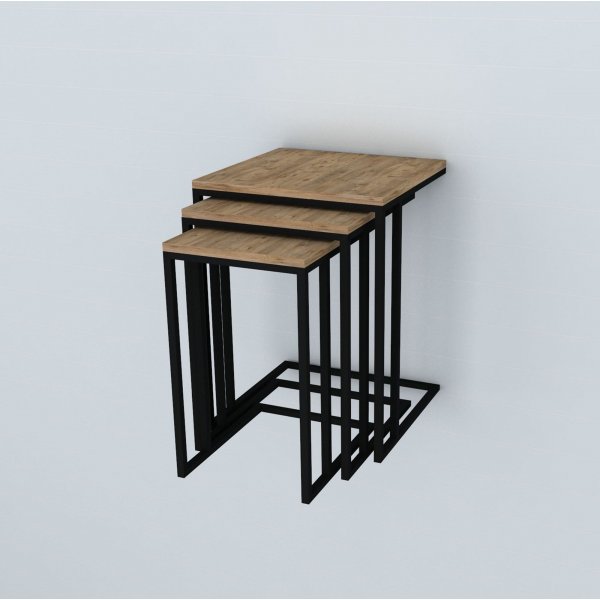 Pino settbord - Valnøtt/svart Pino settbord - Valnøtt/svart