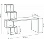 Balance skrivebord - Hvit/turkis