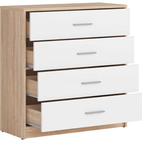 Nepo Plus kommode - Sonoma eik/hvit Nepo Plus kommode - Sonoma eik/hvit