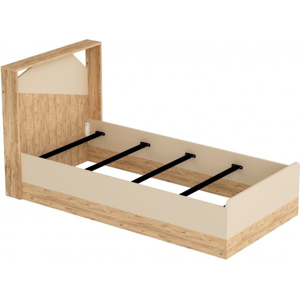 Sneker enkeltseng 190 x 90 cm - Furu/beige