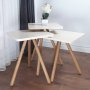 Trippelsett bord 34 x 34 cm - Krem