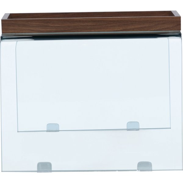 Telemark salongbord 110 x 50 cm - Gjennomsiktig/Valnøtt Telemark salongbord 110 x 50 cm - Gjennomsiktig/Valnøtt