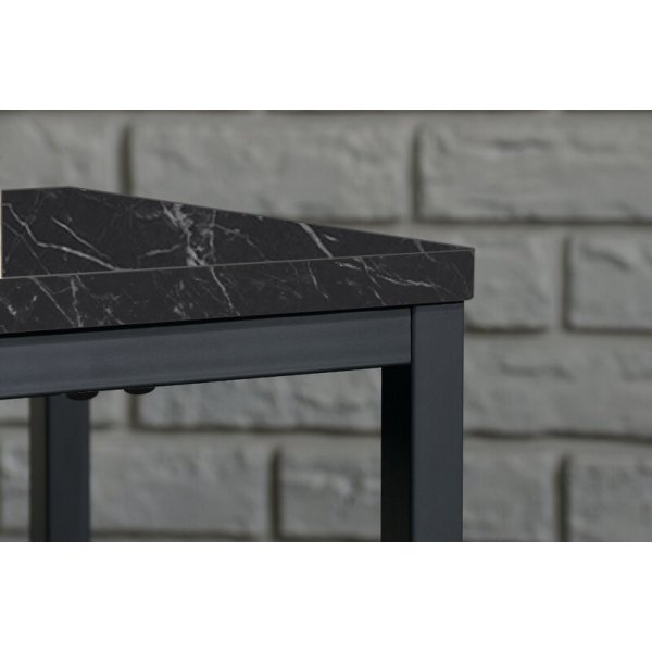 Konsollbord i lerret 100 x 30 cm - Sort