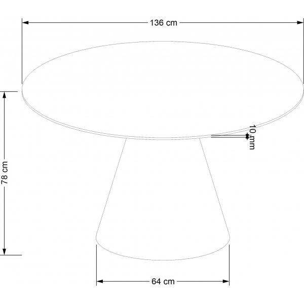 Flyter rundt spisebord i valnøtt Ø137 cm Flyter rundt spisebord i valnøtt Ø137 cm