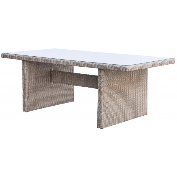 Utegruppe: 6 stoler og bord 200 x 100 cm rotting - Hampton/Mercury Utegruppe: 6 stoler og bord 200 x 100 cm rotting - Hampton/Mercury