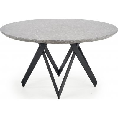 Orcan rundt spisebord 140 cm - Gr marmor/svart