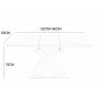 Ingrid spisebord uttrekkbart 120-160 cm - Hvit marmor Ingrid spisebord uttrekkbart 120-160 cm - Hvit marmor