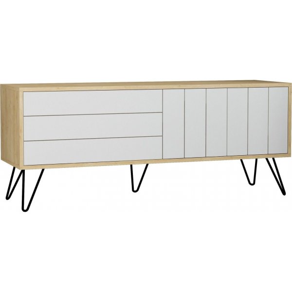 Picadilly mediebenk - Eik/hvit Picadilly mediebenk - Eik/hvit