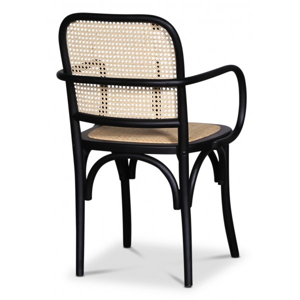 Malmby karmstol av byetre - Svart/rotting + Mbelftter