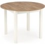 Spisegruppe Berivan 102-142 cm eik/hvit med 4 Industry-stoler i brstet stl