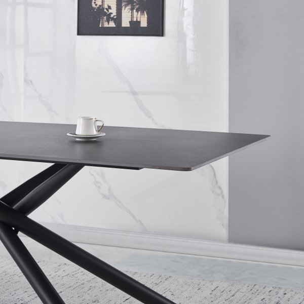 Jupiter spisebord i sintret stein - 180x90 cm - Grå betong Jupiter spisebord i sintret stein - 180x90 cm - Grå betong