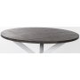 Skagen rundt spisebord - Hvit/brun