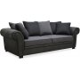 Delux 3-seters sofa med konvoluttputer - Gr/Antrasitt/Vintage