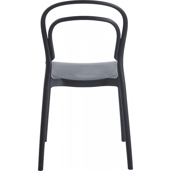 Tone stablebar spisestuestol - Sort plaststol