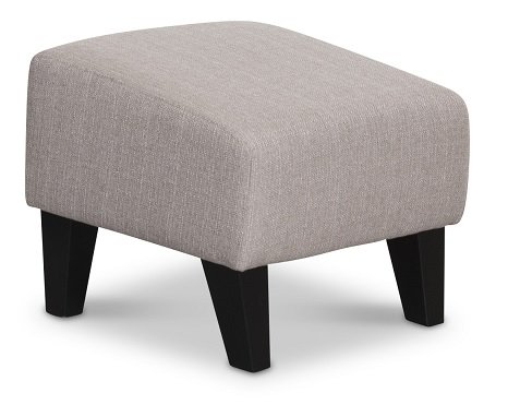 Rond� lenestol med fotskammel - Beige + Tekstilpleie for m�bler