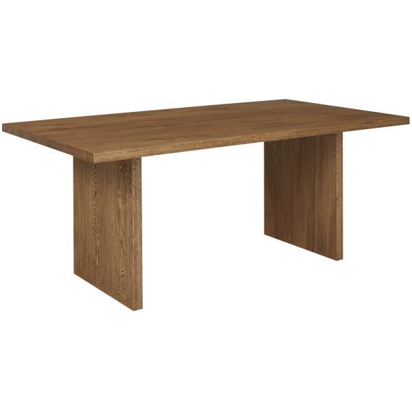 Bryssel spisebord 190-290 cm (2 klaffer inkludert) - Brun rustikk eik