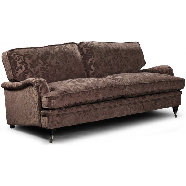 Howard Sir William 3-seter sofa (Dun) - Mobus Chocolate Floral Howard Sir William 3-seter sofa (Dun) - Mobus Chocolate Floral