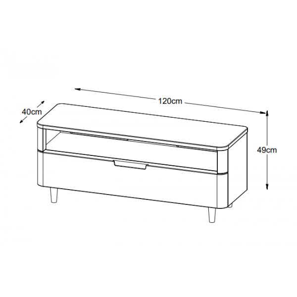 Odessa TV-benk i oljet eik/hvit Odessa TV-benk i oljet eik/hvit
