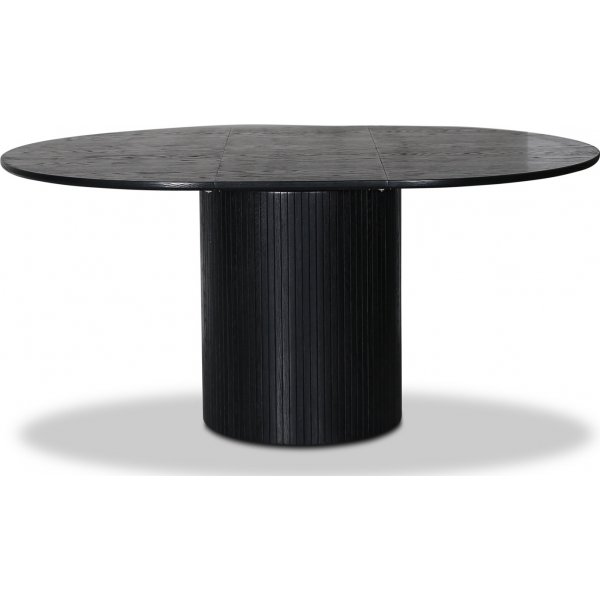 Nova uttrekkbart rundt spisebord 115-160 cm - Sortbeiset eik