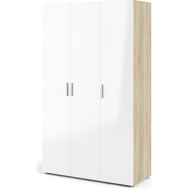 Pepe garderobeskap med 3 dører - Eik/hvit Pepe garderobeskap med 3 dører - Eik/hvit