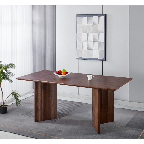 Crossby spisebord 180x90 cm - Mrk brunbeiset eik