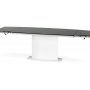 Leslie spisebord 160-250 cm - Hvit/sort