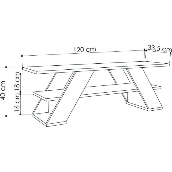 Farfalla mediebenk - Antrasitt