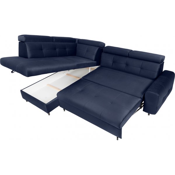 Matras hjørnesovesofa med åpen ende venstre - Blå Matras hjørnesovesofa med åpen ende venstre - Blå