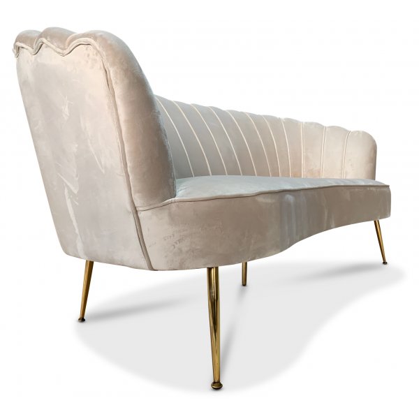 Snckan 3-seter sofa - Grbeige flyel / Messing