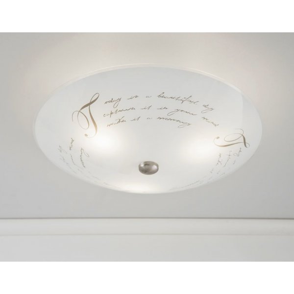 Plafond Skrift - Hvit/stål Plafond Skrift - Hvit/stål