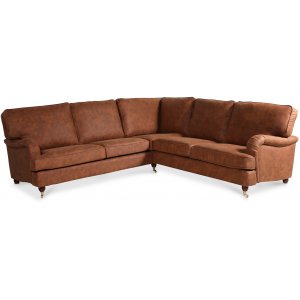 Howard Deluxe hjrnesofa - Cognac kolr