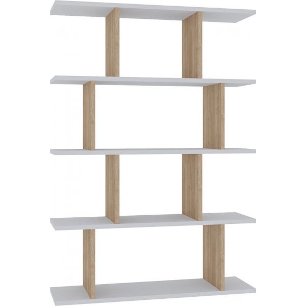 Harmon bokhylle - Hvit/eik Harmon bokhylle - Hvit/eik