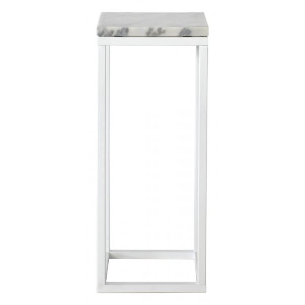 Accent nattbord/piedestal 65 - Hvit marmor / hvit underdel Accent nattbord/piedestal 65 - Hvit marmor / hvit underdel