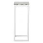 Accent nattbord/piedestal 65 - Hvit marmor / hvit underdel