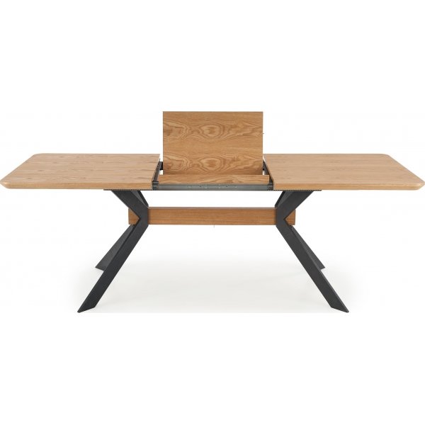 Bermuda spisebord 160-220 cm - Eik/sort Bermuda spisebord 160-220 cm - Eik/sort