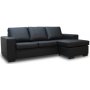 Solna divansofa, Hyre - Svart lr (bonded)
