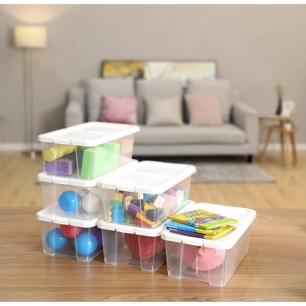 Leander oppbevaringsboks 35x20 cm 12-pakning - Gjennomsiktig Leander oppbevaringsboks 35x20 cm 12-pakning - Gjennomsiktig