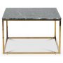 Accent stuebord 75 - Grnn marmor / Blank messing