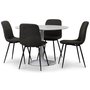 Seat spisegruppe, rundt spisebord med 4 stk Smokey spisestoler - Hvit/Vintage