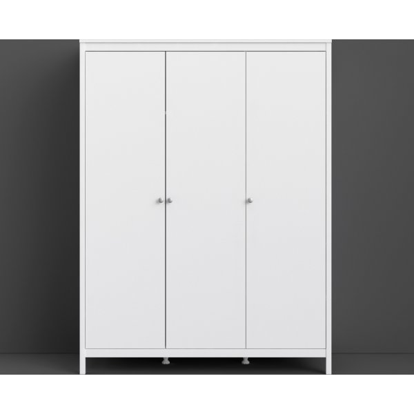Madrid garderobe med 3 dører - Hvit Madrid garderobe med 3 dører - Hvit