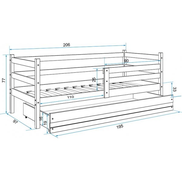 Esbjerg juniorseng - Valgfri farge og strrelse!
