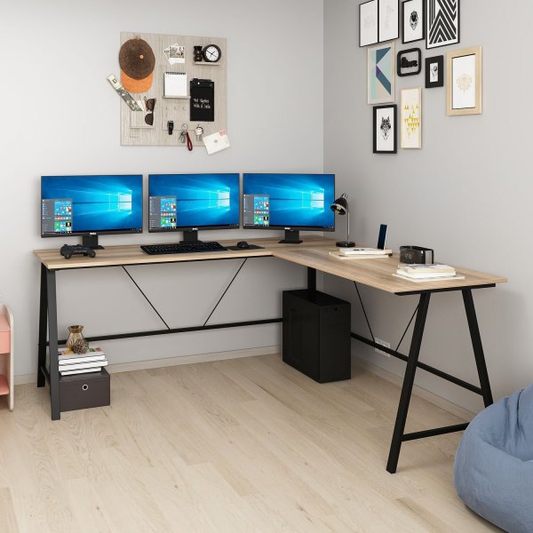 Team hjørnepult 180 x 60 cm - Mørk brun Team hjørnepult 180 x 60 cm - Mørk brun