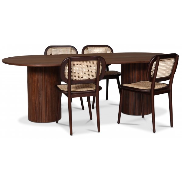 Nordansj spisebord 215 cm - Oljet valnttfinr