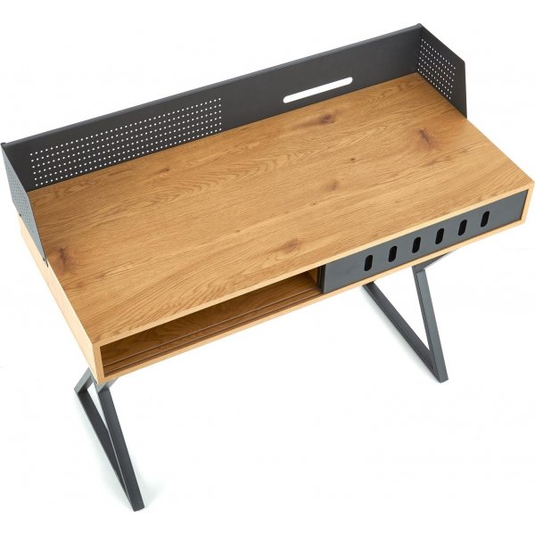 Skrivebord Stalas - Eik og svart Skrivebord Stalas - Eik og svart