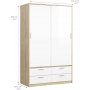 Line garderobe - Eik/hvit
