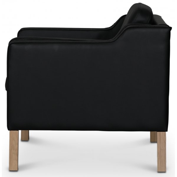 Salvatore lenestol i lær - Svart (lær) Salvatore lenestol i lær - Svart (lær)