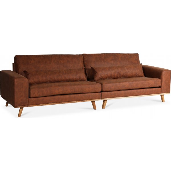 Ranger 4-seter sofa - Polyester / Oljet eik
