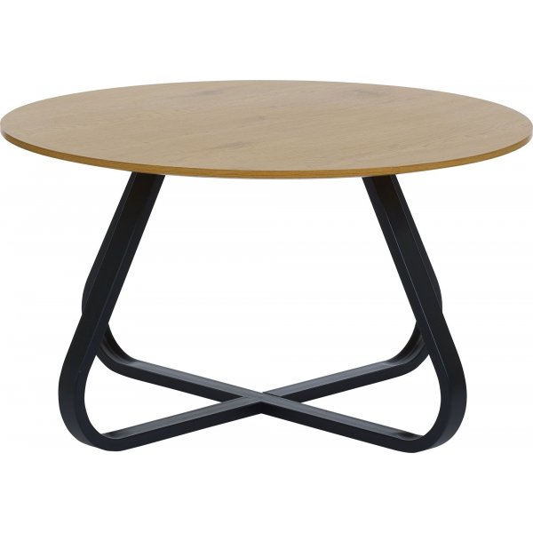 Lapis salongbord Ø80 cm - Eik/sort Lapis salongbord Ø80 cm - Eik/sort