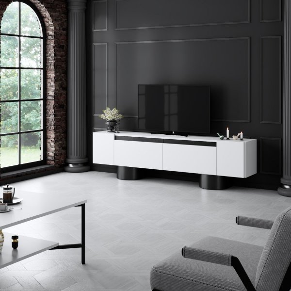 Bohem TV-stativ - Hvit/svart Bohem TV-stativ - Hvit/svart